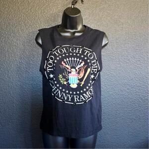 Cinder Block Johnny Ramone V Neck Graphic Tank Small